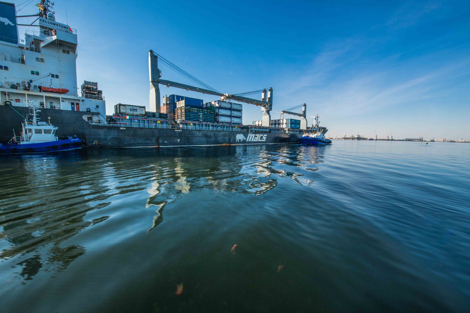 Namport at sunset