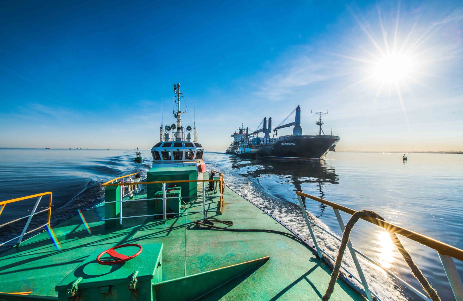 Marine services crew