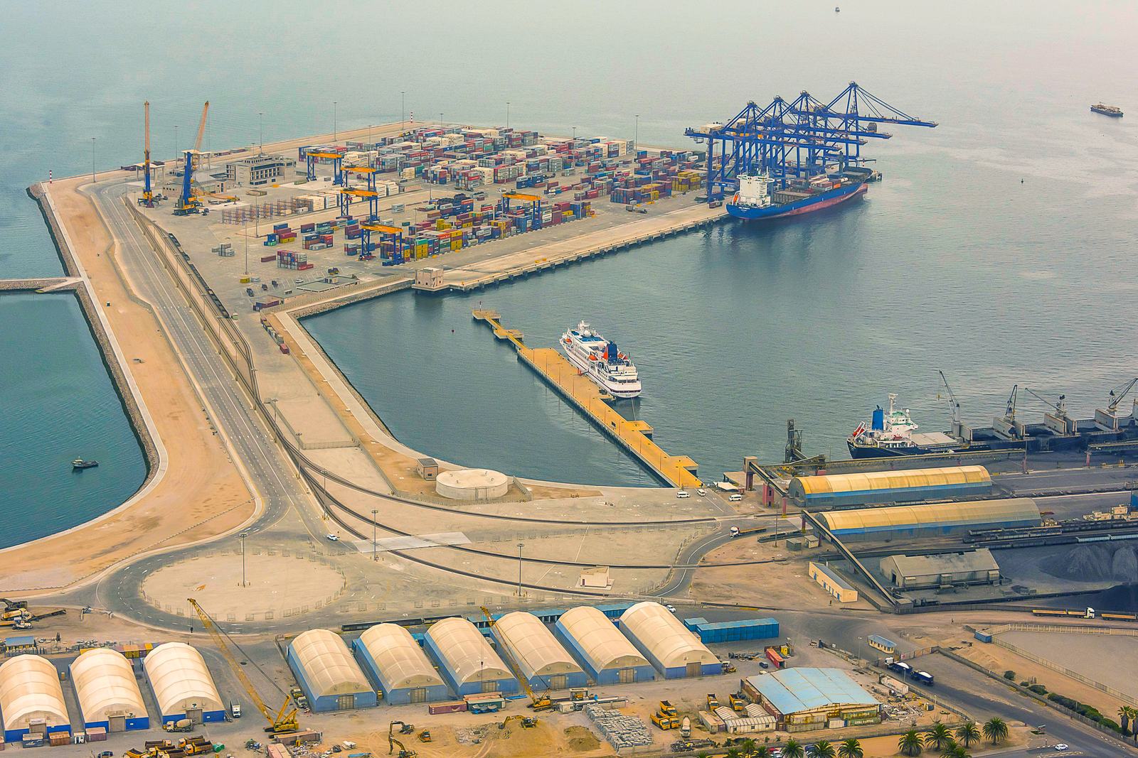 Aerial view of the Port of Walvis Bay